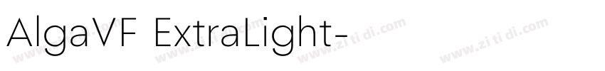 AlgaVF ExtraLight字体转换